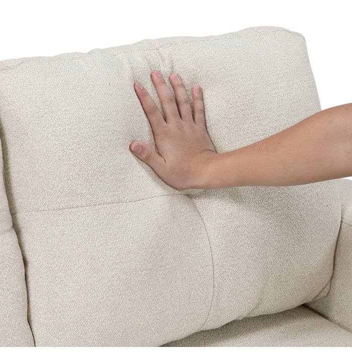 Homelegance - Robinson Sectional with Two Chaises, Pull-out Bed, Shelves and Charging Ports in Beige - 9705BE*42AVC - GreatFurnitureDeal