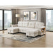 Homelegance - Robinson Sectional with Two Chaises, Pull-out Bed, Shelves and Charging Ports in Beige - 9705BE*42AVC - GreatFurnitureDeal