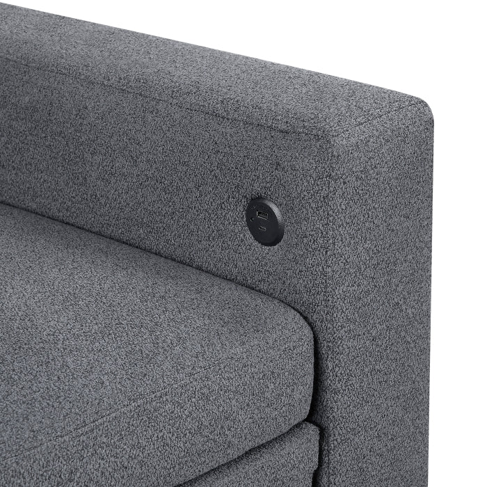 Homelegance - Robinson Sectional with Two Chaises in Gray - 9705GY*42AVC - GreatFurnitureDeal