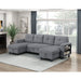 Homelegance - Robinson Sectional with Two Chaises in Gray - 9705GY*42AVC - GreatFurnitureDeal