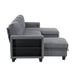 Homelegance - Robinson Sectional with Two Chaises in Gray - 9705GY*42AVC - GreatFurnitureDeal