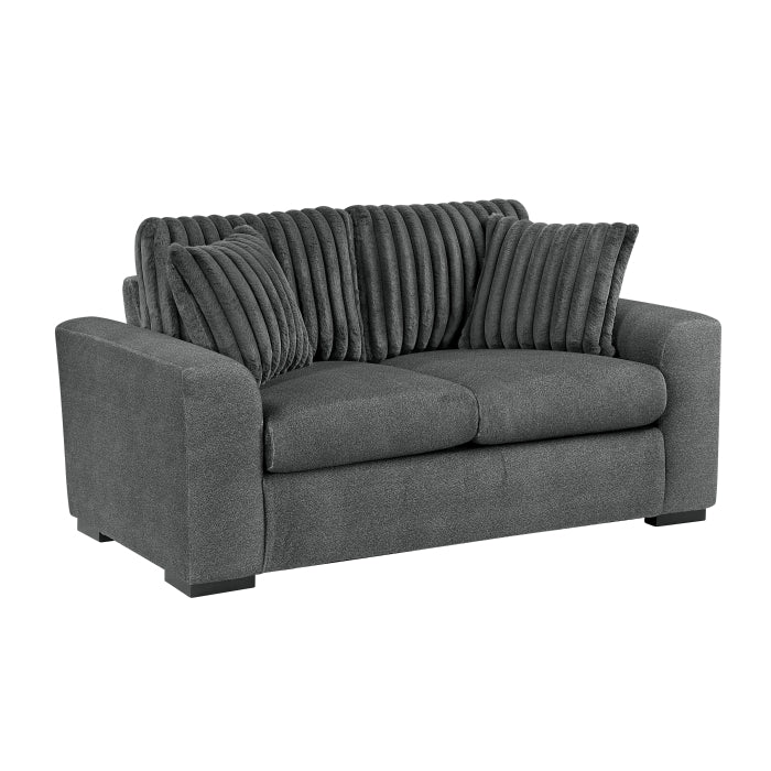 Homelegance - Athena Sofa and Loveseat in Dark Gray - 9720DGY*2 - GreatFurnitureDeal