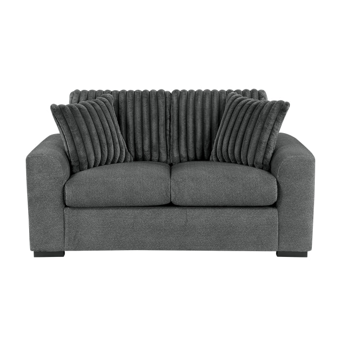 Homelegance - Athena Sofa and Loveseat in Dark Gray - 9720DGY*2 - GreatFurnitureDeal