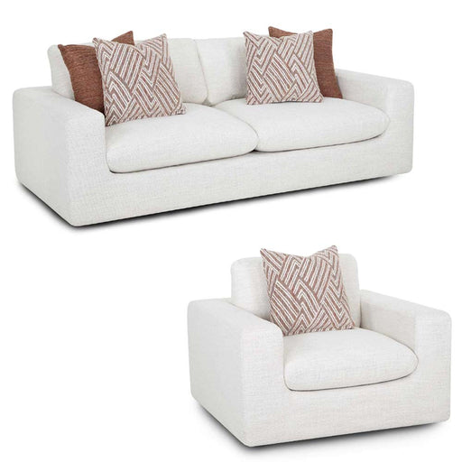 Franklin Furniture - 972 Santina 2 Piece Sofa Set in Merino Pearl - 97240-MERINO-2SET - GreatFurnitureDeal