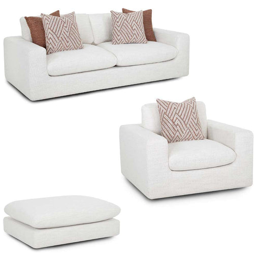 Franklin Furniture - 972 Santina 3 Piece Sofa Set in Merino Pearl - 97240-MERINO-3SET - GreatFurnitureDeal