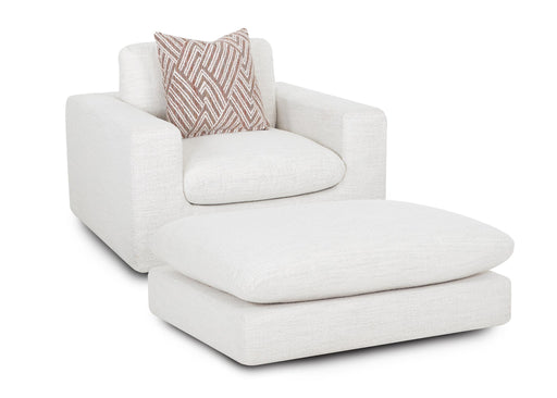 Franklin Furniture - 972 Santina Chair with Ottoman in Merino Pearl - 97288-97218-MERINO - GreatFurnitureDeal