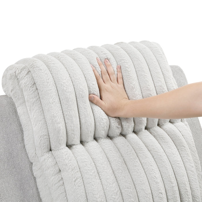 Homelegance - Benton Double Reclining Loveseat in Light Gray - 9728LGY-2 - GreatFurnitureDeal