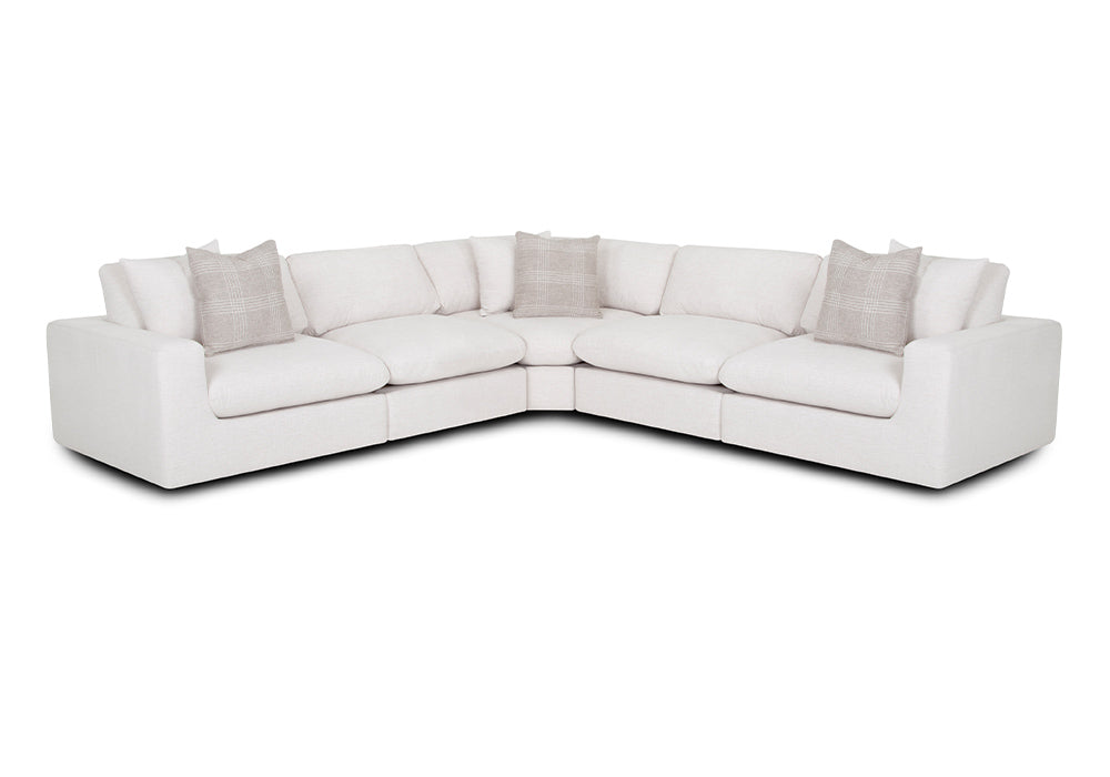Franklin Furniture - 972 Darcy 5 Piece Sectional Sofa in Porcelain - 97201-03-99-02-03-PORCELAIN