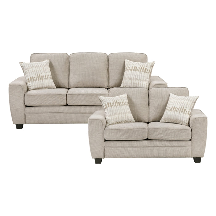 Homelegance - Zander Sofa and Loveseat in Taupe - 9745TP*2 - GreatFurnitureDeal
