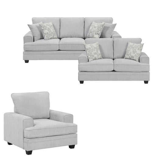 Homelegance - Sarah 3-Piece Living Room Set in Stone Gray - 9747SN*3 - GreatFurnitureDeal