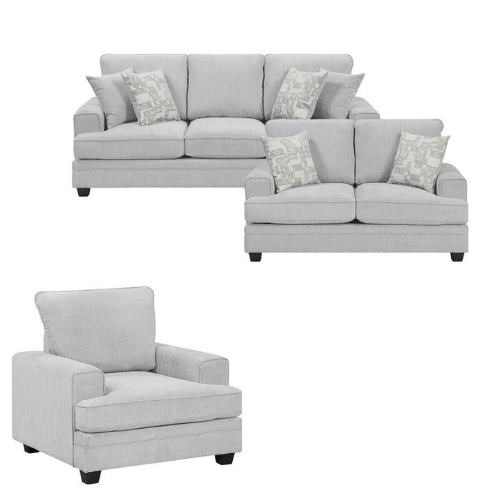 Homelegance - Sarah 3-Piece Living Room Set in Stone Gray - 9747SN*3 - GreatFurnitureDeal