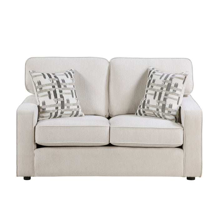 Homelegance - Frances 2 Piece Sofa Set in Beige - 9748BEG*2 - GreatFurnitureDeal