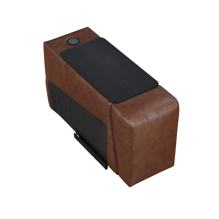 Homelegance - Sutton 6 Piece Modular Power Reclining Sectional in Brown - 9790BRW*6LRRRPWH - GreatFurnitureDeal