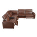Homelegance - Sutton 6 Piece Modular Power Reclining Sectional in Brown - 9790BRW*6LRRRPWH - GreatFurnitureDeal