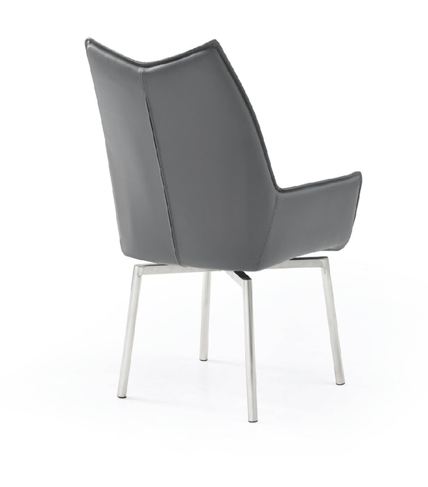 ESF Furniture - 1218 Swivel Chair in Dark Grey (Set of 4) - 1218CHAIRDARKGREY - GreatFurnitureDeal