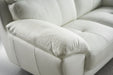 American Eagle Furniture - EK078 White Italian Leather Loveseat - EK078-W-LS - GreatFurnitureDeal