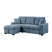 Homelegance - Waitsfield 2 Piece Modular Sectional with Ottoman in Blue - 9816BU*2LCRL - GreatFurnitureDeal