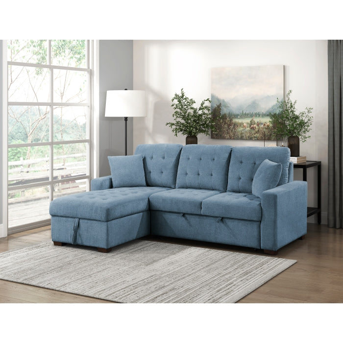 Homelegance - Waitsfield 2 Piece Modular Sectional with Ottoman in Blue - 9816BU*2LCRL - GreatFurnitureDeal
