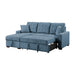 Homelegance - Waitsfield 2 Piece Modular Sectional with Ottoman in Blue - 9816BU*2LCRL - GreatFurnitureDeal