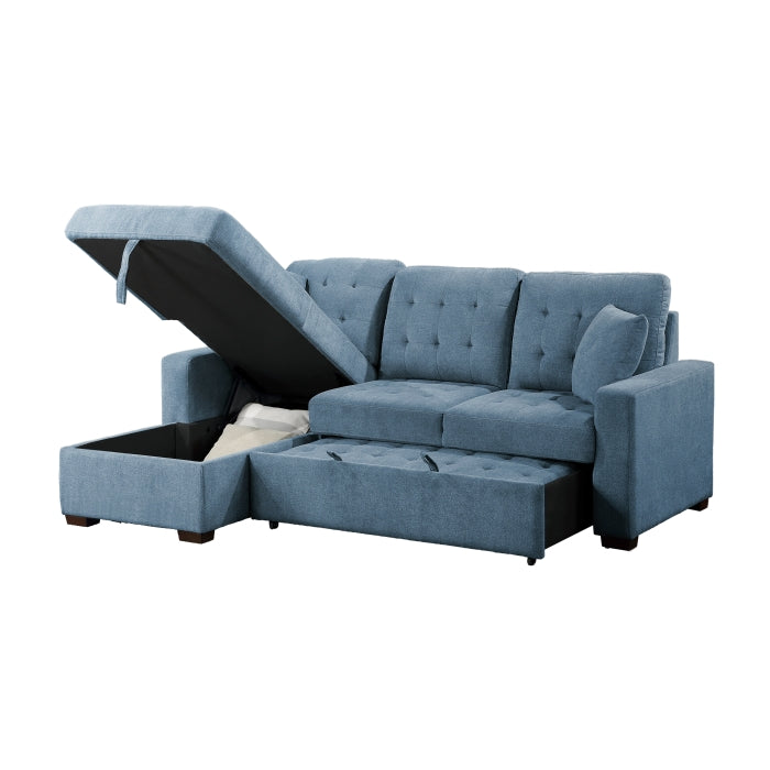 Homelegance - Waitsfield 2 Piece Modular Sectional with Ottoman in Blue - 9816BU*2LCRL - GreatFurnitureDeal