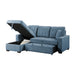 Homelegance - Waitsfield 2 Piece Modular Sectional with Ottoman in Blue - 9816BU*2LCRL - GreatFurnitureDeal