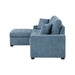 Homelegance - Waitsfield 2 Piece Modular Sectional with Ottoman in Blue - 9816BU*2LCRL - GreatFurnitureDeal