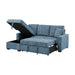 Homelegance - Waitsfield 2 Piece Modular Sectional with Ottoman in Blue - 9816BU*2LCRL - GreatFurnitureDeal