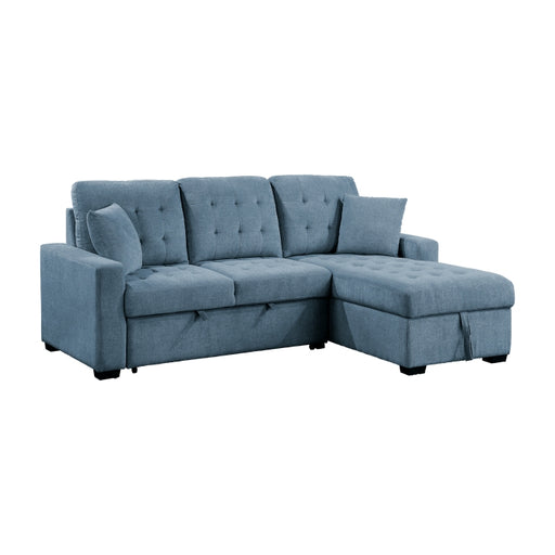 Homelegance - Waitsfield 2 Piece Sectional with Right Chaise in Blue - 9816BU*2LLRC - GreatFurnitureDeal