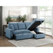 Homelegance - Waitsfield 2 Piece Sectional with Right Chaise in Blue - 9816BU*2LLRC - GreatFurnitureDeal