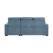 Homelegance - Waitsfield 2 Piece Sectional with Right Chaise in Blue - 9816BU*2LLRC - GreatFurnitureDeal