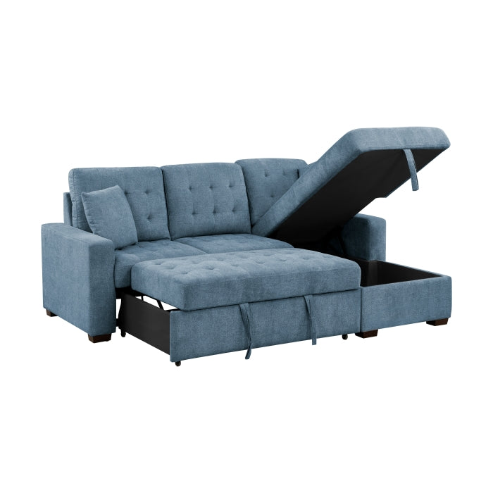 Homelegance - Waitsfield 2 Piece Sectional with Right Chaise in Blue - 9816BU*2LLRC - GreatFurnitureDeal