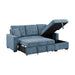 Homelegance - Waitsfield 2 Piece Sectional with Right Chaise in Blue - 9816BU*2LLRC - GreatFurnitureDeal