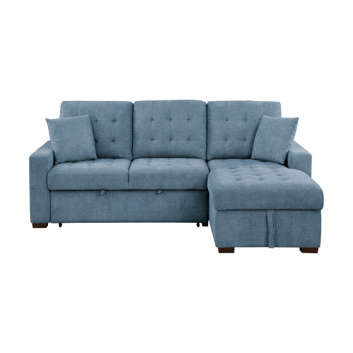 Homelegance - Waitsfield 2 Piece Sectional with Right Chaise in Blue - 9816BU*2LLRC - GreatFurnitureDeal