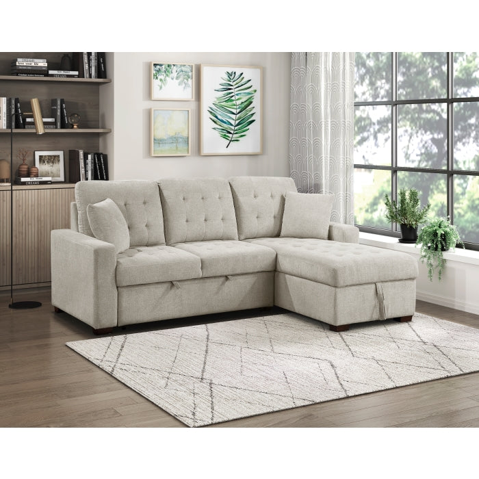 Homelegance - Waitsfield 2 Piece Sectional with Right Chaise in Sand - 9816SN*2LLRC - GreatFurnitureDeal