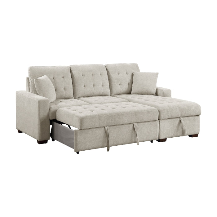 Homelegance - Waitsfield 2 Piece Sectional with Right Chaise in Sand - 9816SN*2LLRC - GreatFurnitureDeal