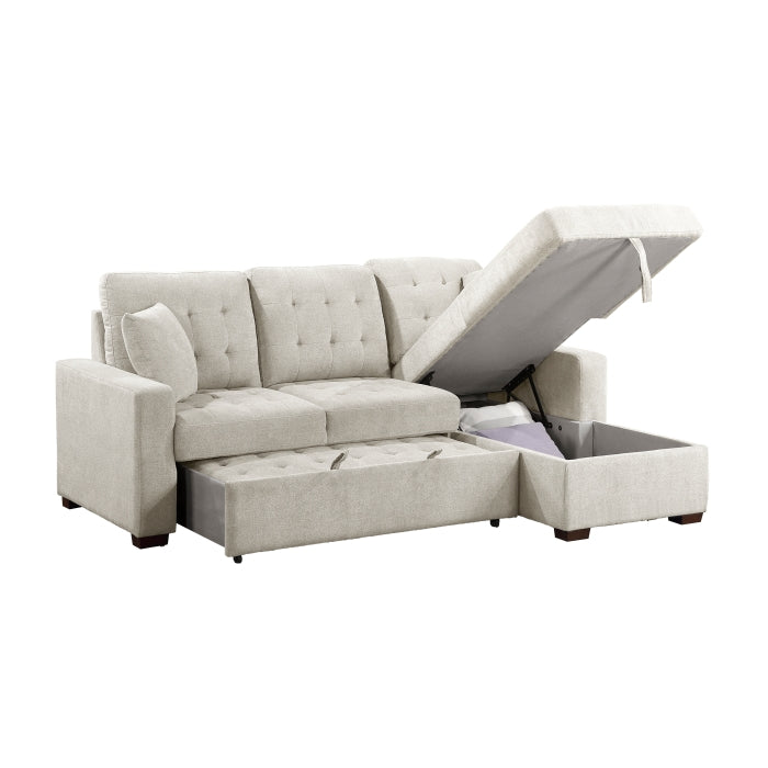 Homelegance - Waitsfield 2 Piece Sectional with Right Chaise in Sand - 9816SN*2LLRC - GreatFurnitureDeal