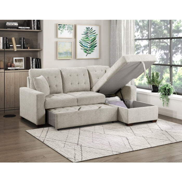 Homelegance - Waitsfield 2 Piece Sectional with Right Chaise in Sand - 9816SN*2LLRC - GreatFurnitureDeal