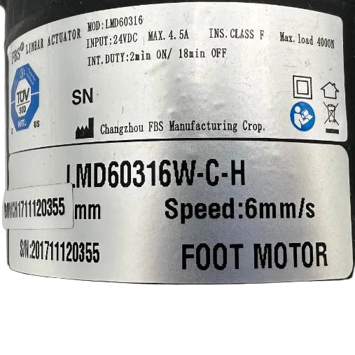 Moto Power Foot Motor Replacement Adjustable Base Motor - LMD60316W-C-H - GreatFurnitureDeal