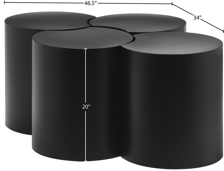 Meridian Furniture - Dimple Black Iron 4pc. Nesting Coffee Table - 99081Black-4D - GreatFurnitureDeal