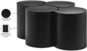 Meridian Furniture - Dimple Black Iron 4pc. Nesting Coffee Table - 99081Black-4D - GreatFurnitureDeal