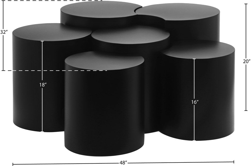 Meridian Furniture - Dimple Black Iron 6pc. Nesting Coffee Table - 99081Black-6A - GreatFurnitureDeal