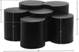 Meridian Furniture - Dimple Black Iron 6pc. Nesting Coffee Table - 99081Black-6A - GreatFurnitureDeal