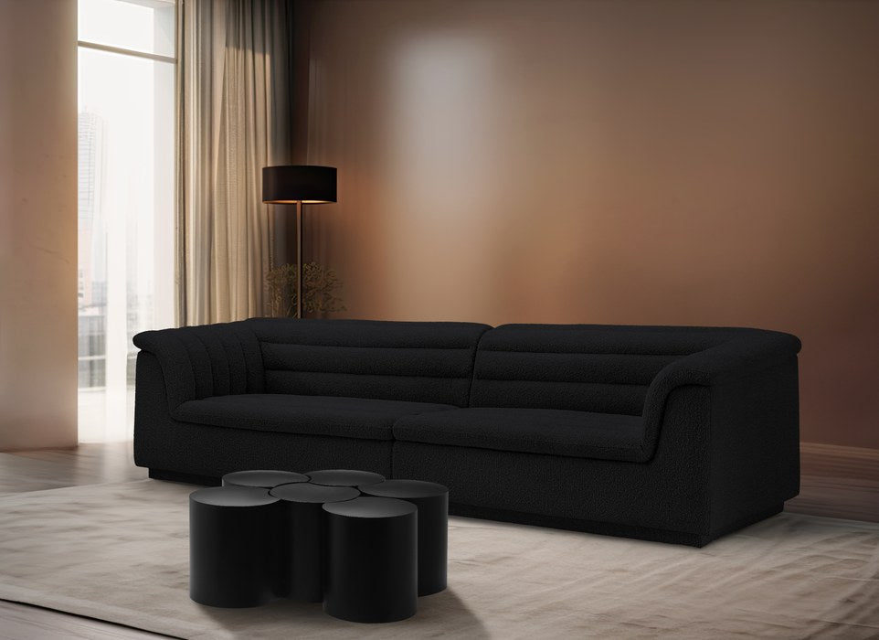 Meridian Furniture - Dimple Black Iron 6pc. Nesting Coffee Table - 99081Black-6B - GreatFurnitureDeal