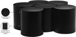 Meridian Furniture - Dimple Black Iron 6pc. Nesting Coffee Table - 99081Black-6B - GreatFurnitureDeal