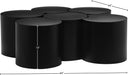 Meridian Furniture - Dimple Black Iron 6pc. Nesting Coffee Table - 99081Black-6C - GreatFurnitureDeal