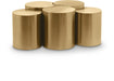 Meridian Furniture - Dimple Gold Iron 5pc. Nesting Coffee Table - 99081Gold-5A - GreatFurnitureDeal
