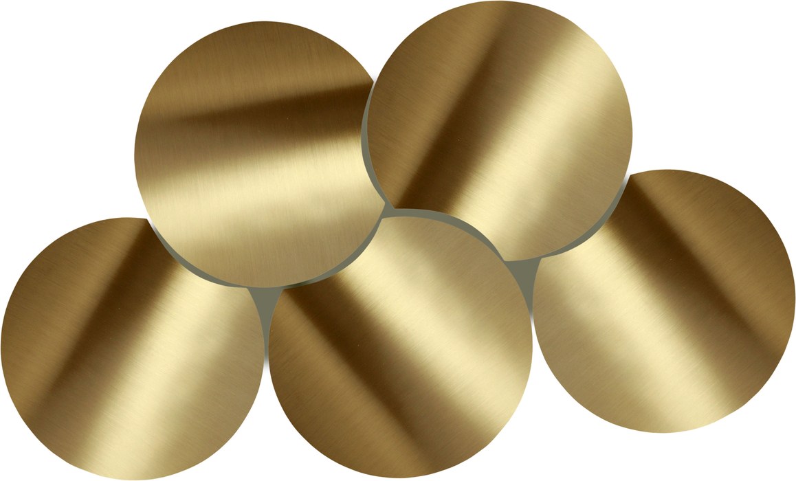 Meridian Furniture - Dimple Gold Iron 5pc. Nesting Coffee Table - 99081Gold-5A - GreatFurnitureDeal