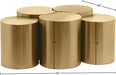 Meridian Furniture - Dimple Gold Iron 5pc. Nesting Coffee Table - 99081Gold-5A - GreatFurnitureDeal