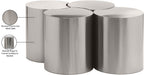 Meridian Furniture - Dimple Silver Iron 4pc. Nesting Coffee Table - 99081Silver-4D - GreatFurnitureDeal