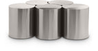 Meridian Furniture - Dimple Silver Iron 5pc. Nesting Coffee Table - 99081Silver-5C - GreatFurnitureDeal